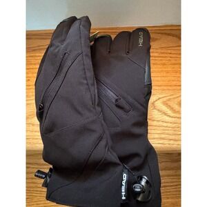 Head Adult Unisex Ski Gloves Black M Works w/Touchscreen Zipper Pocket NWT